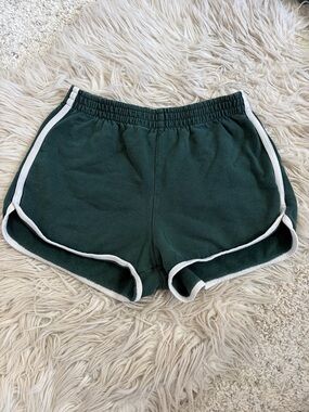 Brandy Melville Dark Green Cotton Athletic Shorts